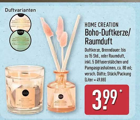 HOME CREATION Boho-Duftkerze/Raumduft