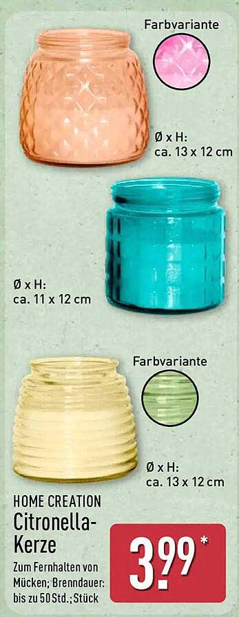 HOME CREATION Citronella-Kerze