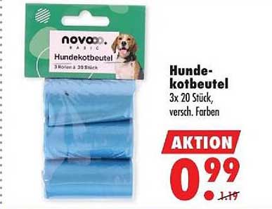 Hundekotbeutel 3x 20 Stück, versch. Farben