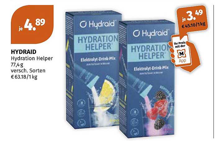 HYDRAID Hydration Helper 77,4 g versch. Sorten