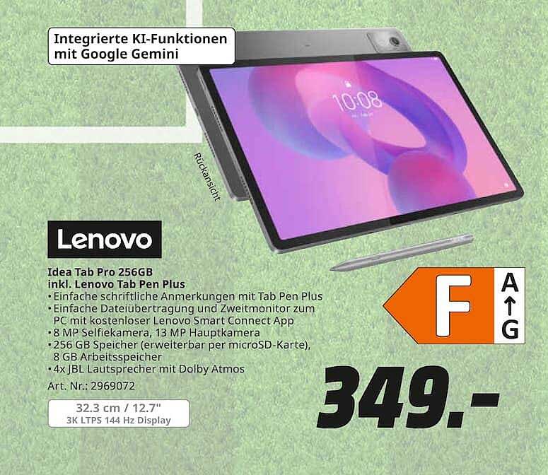 Idea Tab Pro 256GB inkl. Lenovo Tab Pen Plus