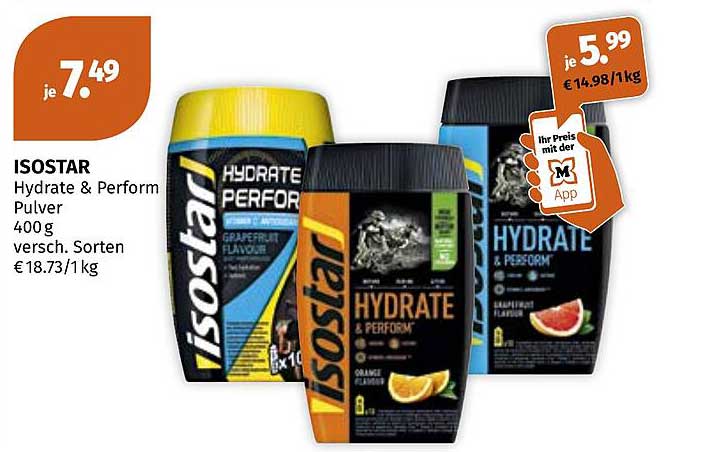 ISOSTAR Hydrate & Perform Pulver 400 g versch. Sorten