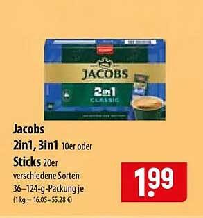 Jacobs 2in1, 3in1 oder Sticks