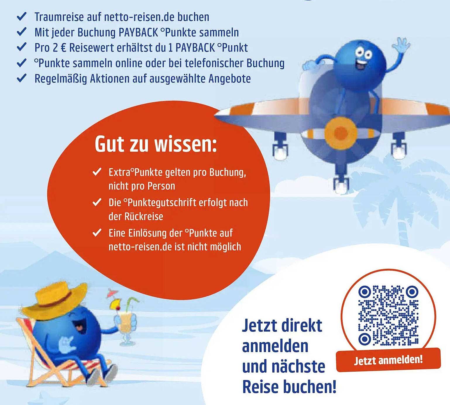 Jetzt direkt anmelden und nächste Reise buchen!