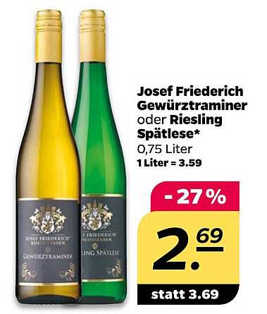 Josef Friederich Gewürztraminer oder Riesling Spätlese*