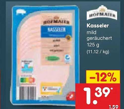 Kasseler mild geräuchert 125 g (11.12 / kg)