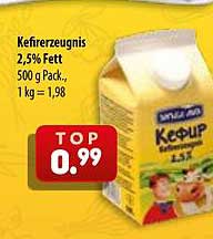 Keferzeugnis 2,5% Fett 500 g Pack., 1 kg = 1,98