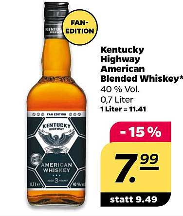 Kentucky Highway American Blended Whiskey*