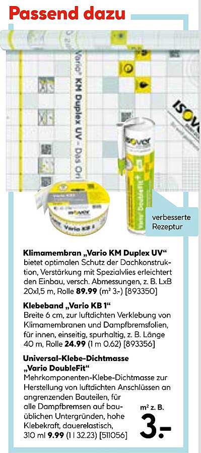 Klimamembran „Vario KM Duplex UV“
