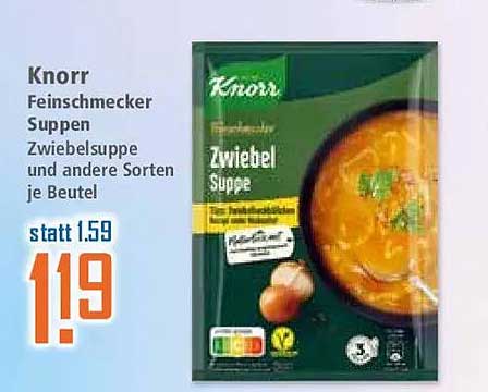 Knorr Feinschmecker Suppen Zwiebelsuppe und andere Sorten je Beutel