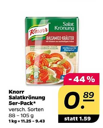 Knorr Salatkrönung 5er-Pack* versch. Sorten 88 - 105 g