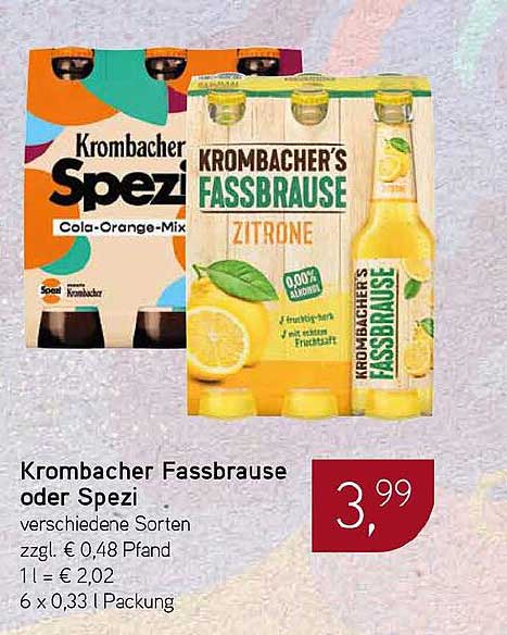 Krombacher Fassbrause oder Spezi