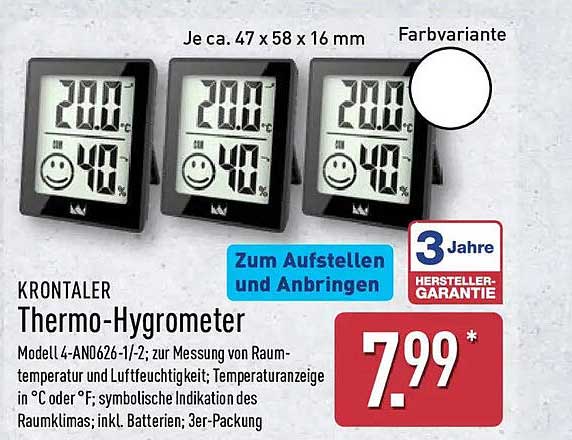 KRONTALER Thermo-Hygrometer