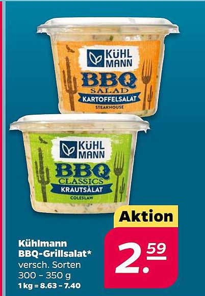Kühlmann BBQ-Grillsalat* versch. Sorten 300 - 350 g 1 kg = 8.63 - 7.40