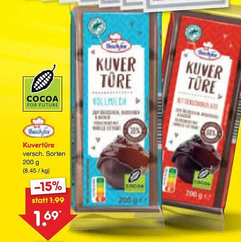 Kuvertüre versch. Sorten 200 g