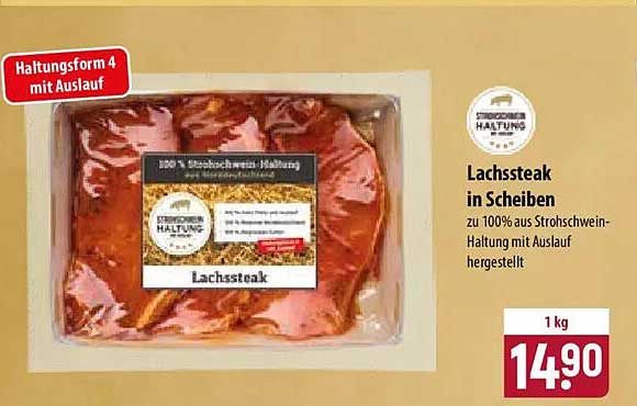 Lachssteak in Scheiben