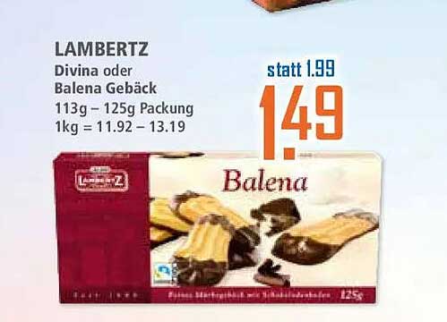LAMBERTZ Divina oder Balena Gebäck