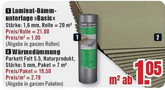 Laminat-Dämmunterlage Basic