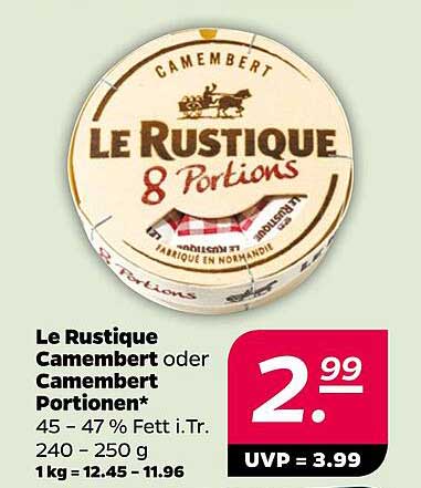 Le Rustique Camembert oder Camembert Portionen*