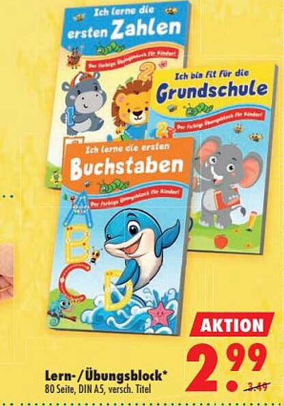 Lern-/Übungsblock* 80 Seiten, DIN A5, versch. Titel