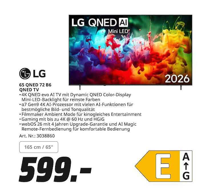 LG 65 QNED 72 B6 QNED TV