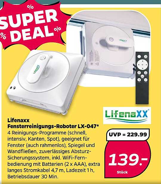 Lifenaxx Fensterreinigungs-Roboter LX-047*