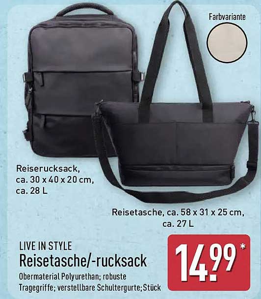 LIVE IN STYLE Reisetasche/-rucksack