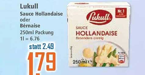 Lukull Sauce Hollandaise oder Bérnaise 250ml Packung