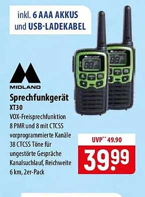 MIDLAND Sprechfunkgerät XT30