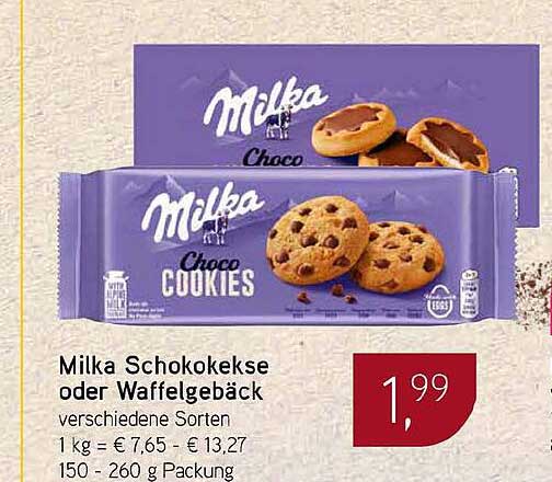 Milka Schokokekse oder Waffelgebäck