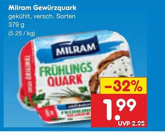 Milram Gewürzquark gekühlt, versch. Sorten 379 g