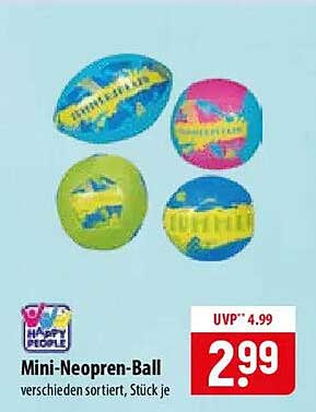 Mini-Neopren-Ball verschieden sortiert, Stück je