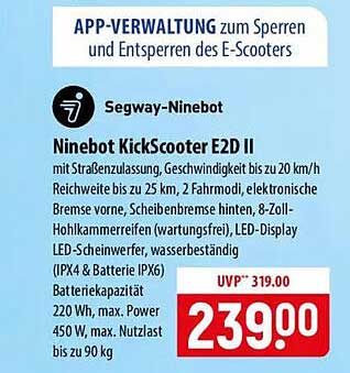 Ninebot KickScooter E2D II