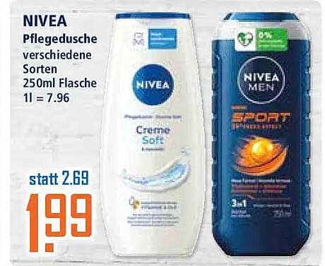 NIVEA Pflegedusche verschiedene Sorten 250ml Flasche
