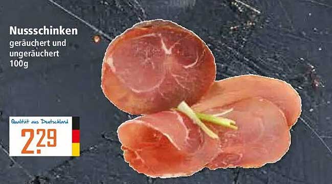 Nussschinken geräuchert und ungeräuchert 100g