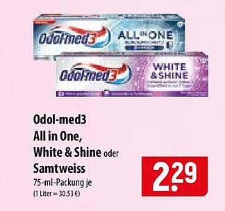 Odol-med3 All in One, White & Shine oder Smartweiss
