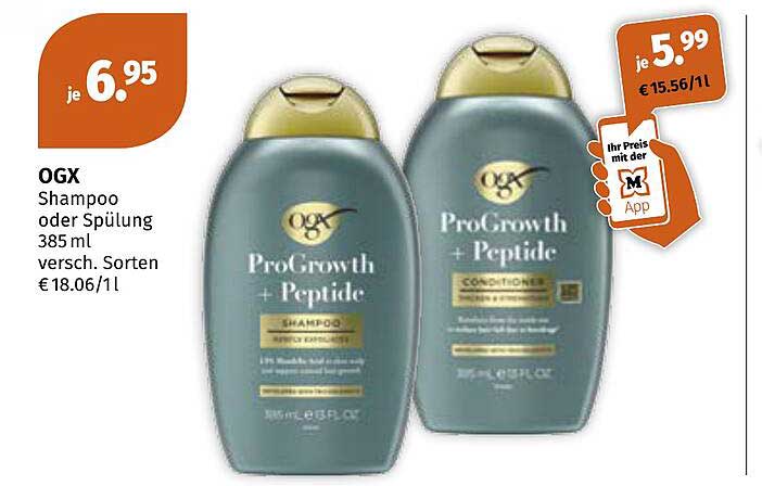 OGX Shampoo oder Spülung 385 ml versch. Sorten