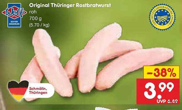 Original Thüringer Rostbratwurst