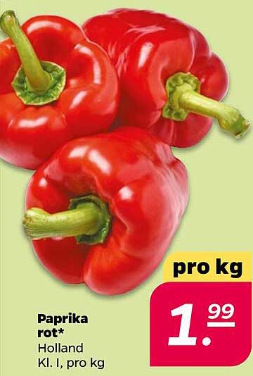 Paprika rot* Holland Kl. I, pro kg