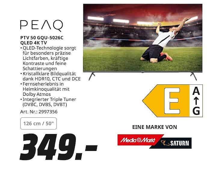 PEAQ PTV 50 GQU-5026C QLED 4K TV