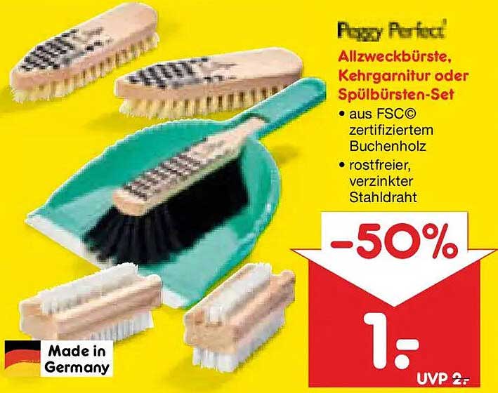 Peggy Perfect Allzweckbürste, Kehrgarnitur oder Spülbürsten-Set