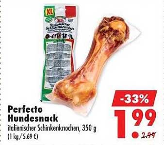 Perfécto Hundesnack italienischer Schinkenknochen, 350 g (1 kg / 5,69 €)