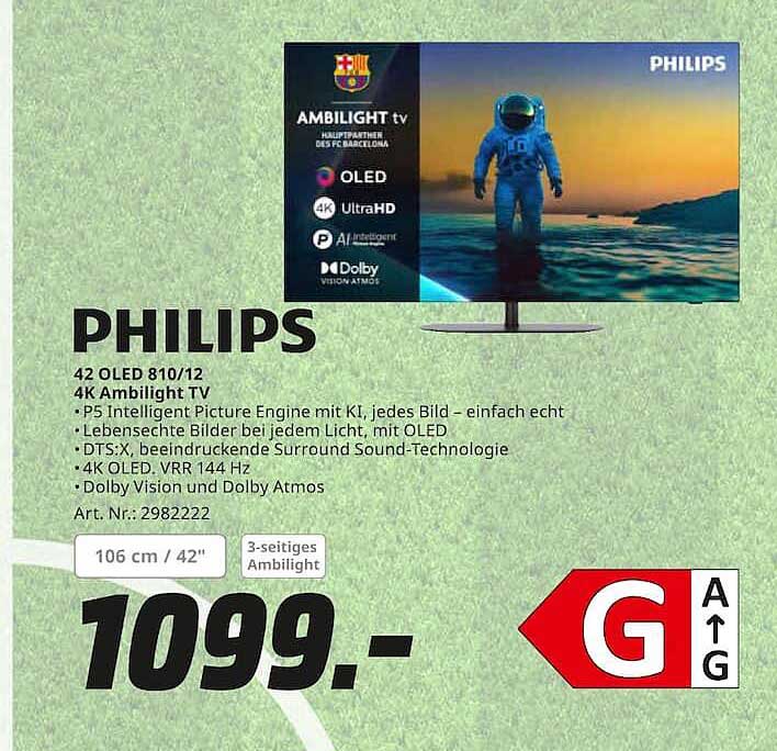 PHILIPS 42 OLED 810/12 4K Ambilight TV