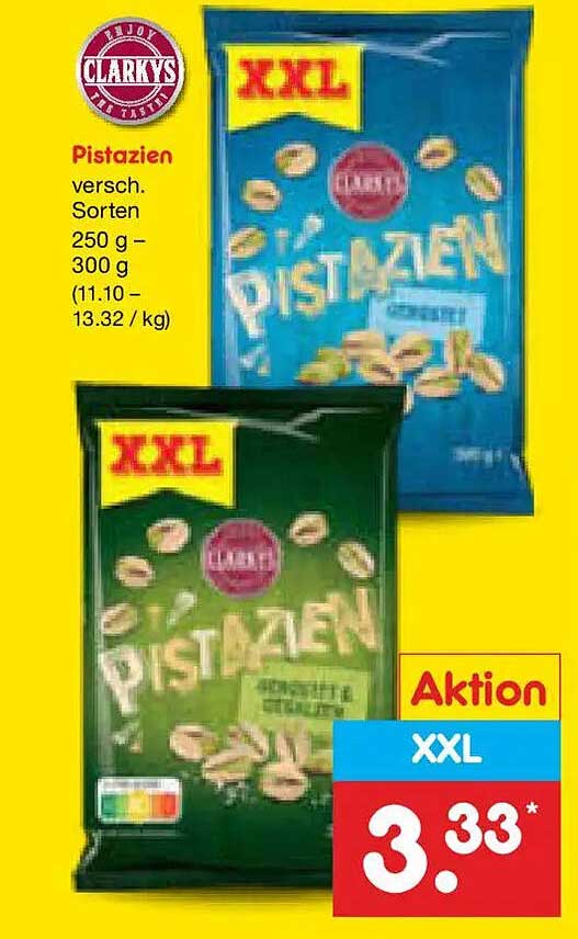 Pistazien versch. Sorten 250 g – 300 g (11.10 – 13.32 / kg)
