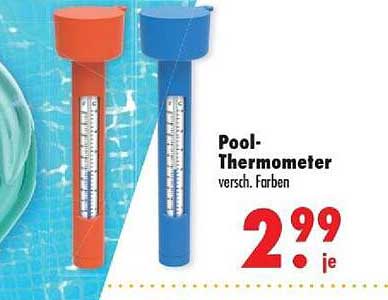 Pool-Thermometer versch. Farben