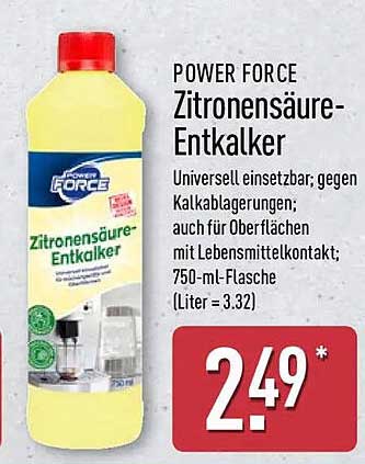 POWER FORCE Zitronensäure-Entkalker