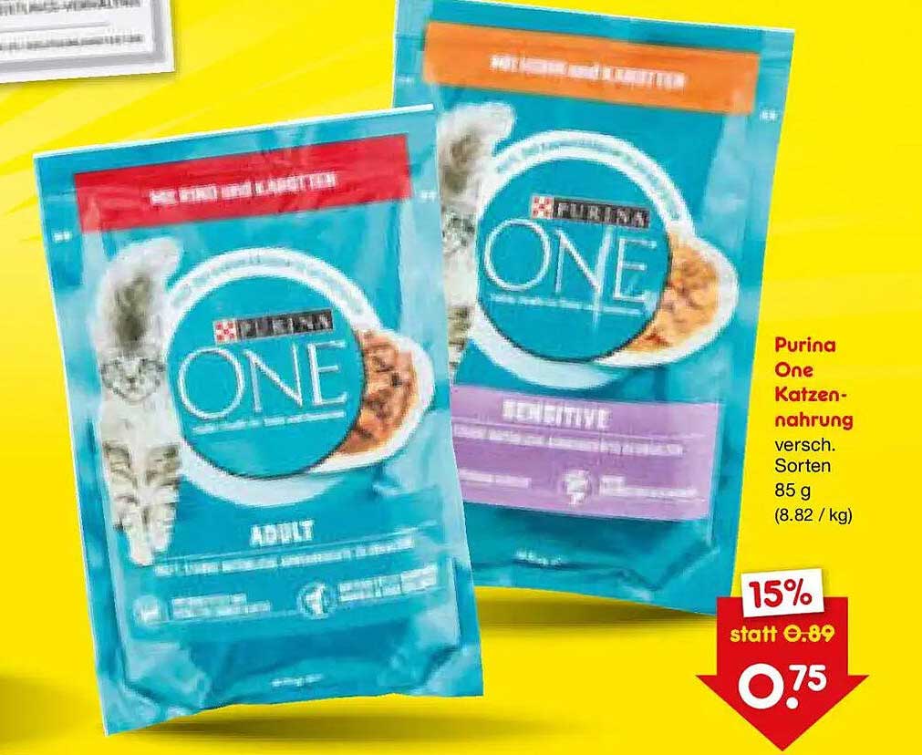 Purina One Katzennahrung versch. Sorten 85 g