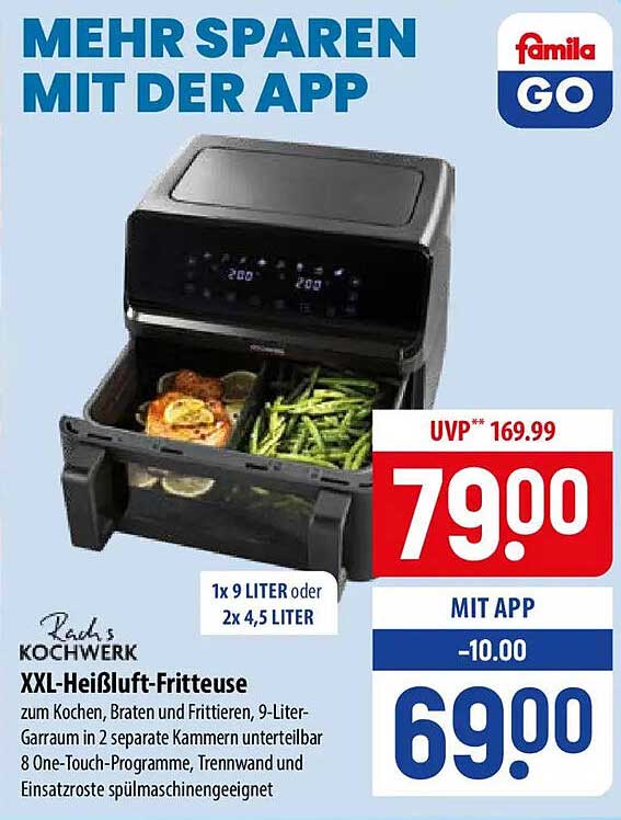 Rachs Kochwerk XXL-Heißluft-Fritteuse