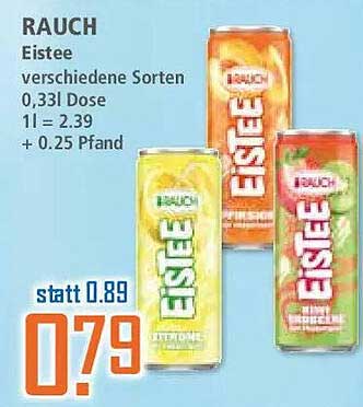 RAUCH Eistee verschiedene Sorten 0,33 l Dose 1 l = 2.39 + 0.25 Pfand
