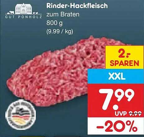 Rinder-Hackfleisch zum Braten